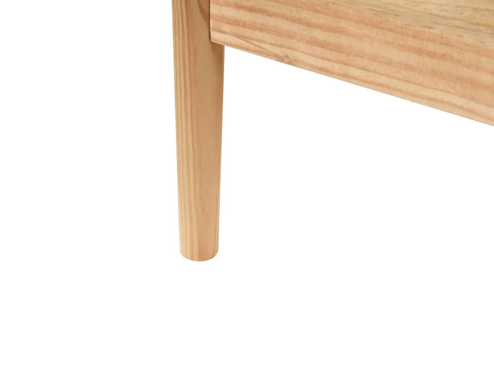 Bed Pine Wood CLAIRAC 180 x 200 cm (EU Super King) Light Brown_1020211