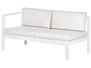 Set di divani angolari da giardino 5 posti MESSINA Metallo Bianco sporco Lato Sinistro_929609