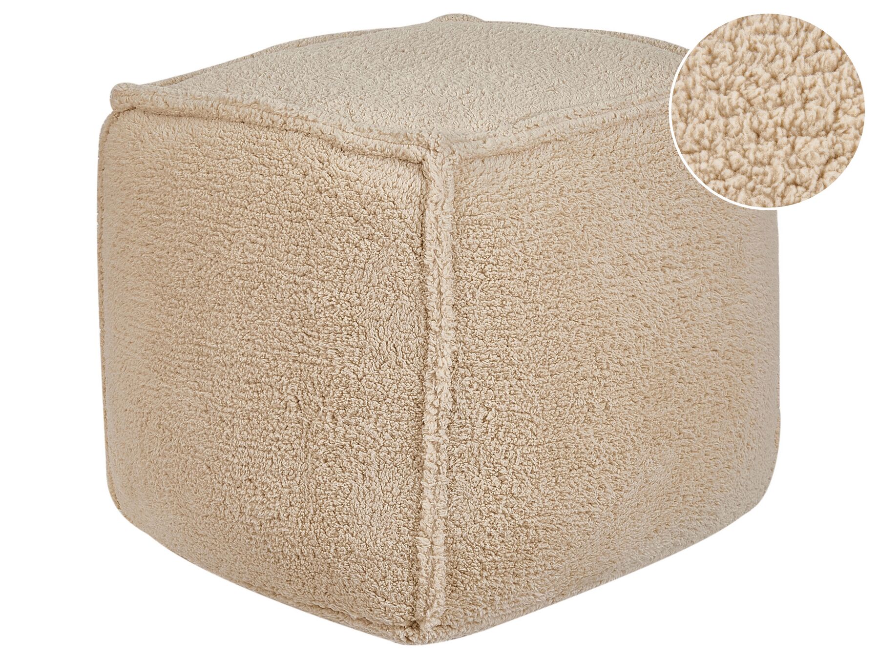 Pouffe Light Brown ALIPUR_935521