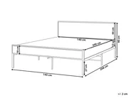 Bett mit Lattenrost Polyrattan AVANTON 140 x 200 cm Schwarz_976636