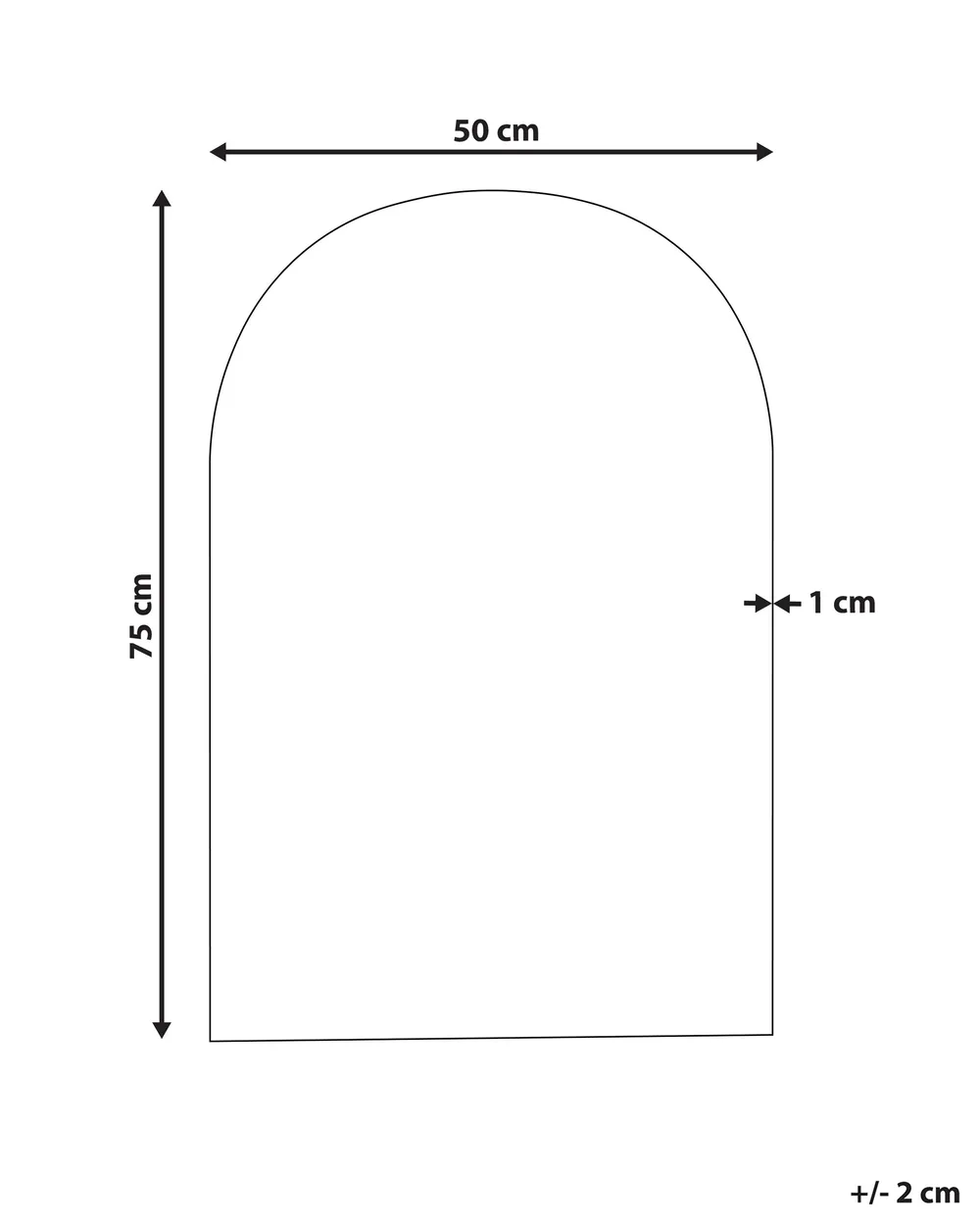 Wall Mirror ANNECY 50 cm 75 cm Silver_844162
