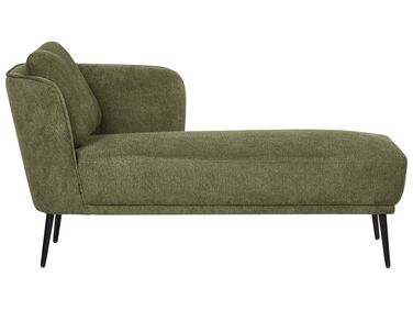 Chaise longue de tela verde oscuro izquierdo ARTHEZE 