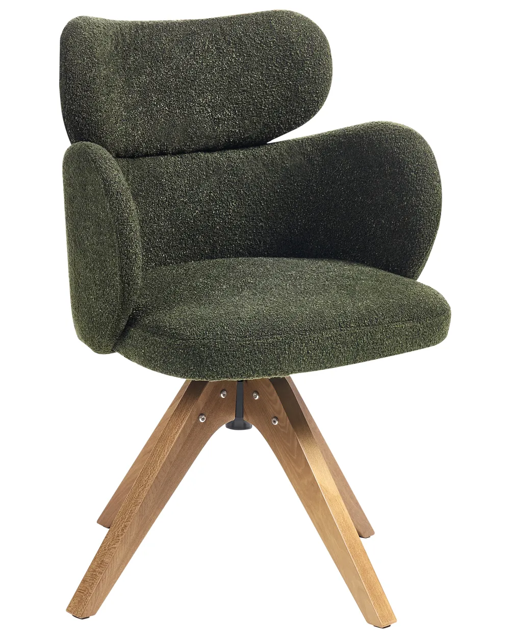 Dining Chair Swivel MARCY Boucle Dark Green_1020163