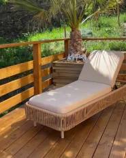 Transat avec coussin OSINI Polyrotin Beige_990455