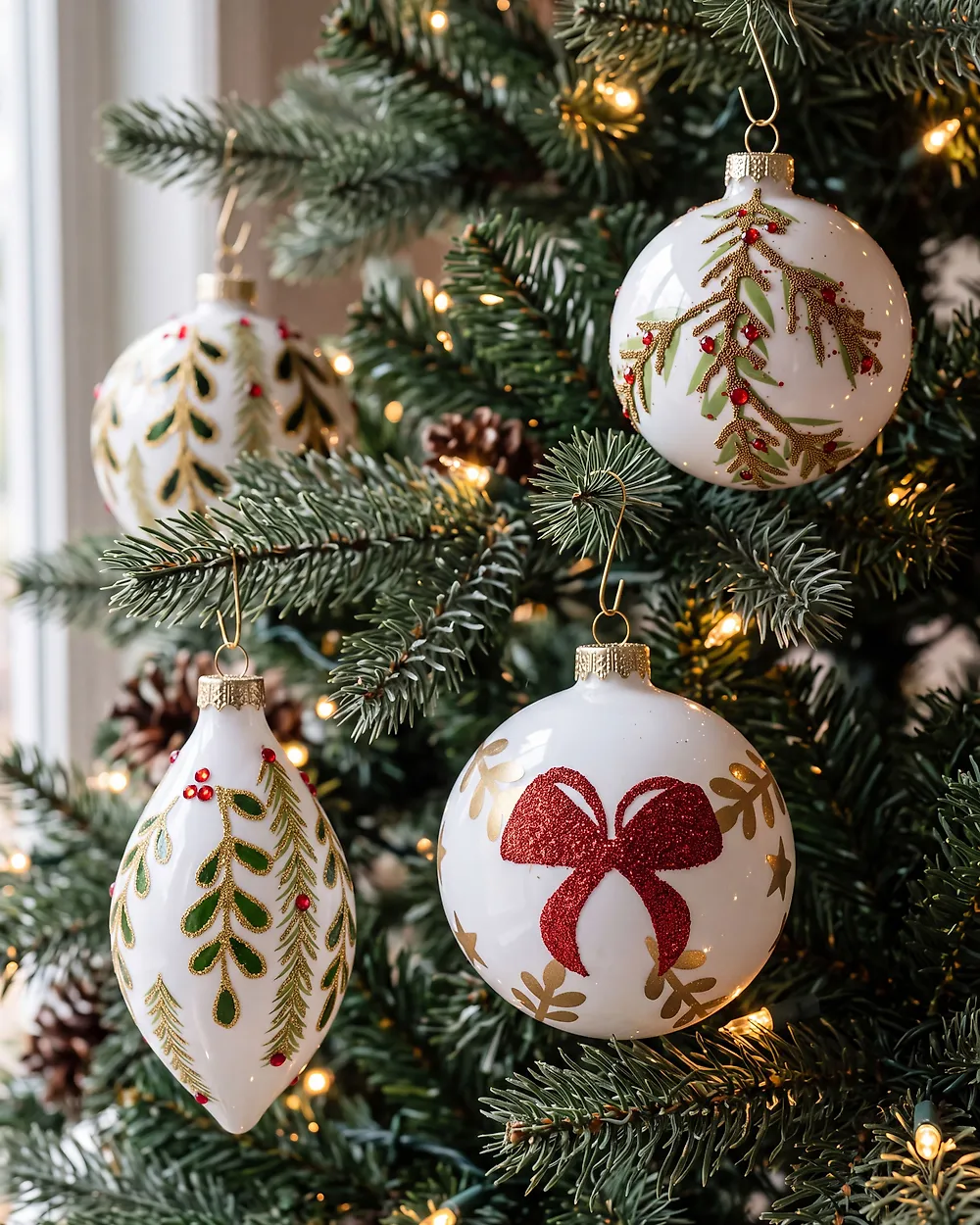 Set of 40 Baubles SNOWSPARK Glass Multicolour