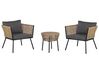 PE Rattan Bistro Set Brown with Grey GARGANO_812223