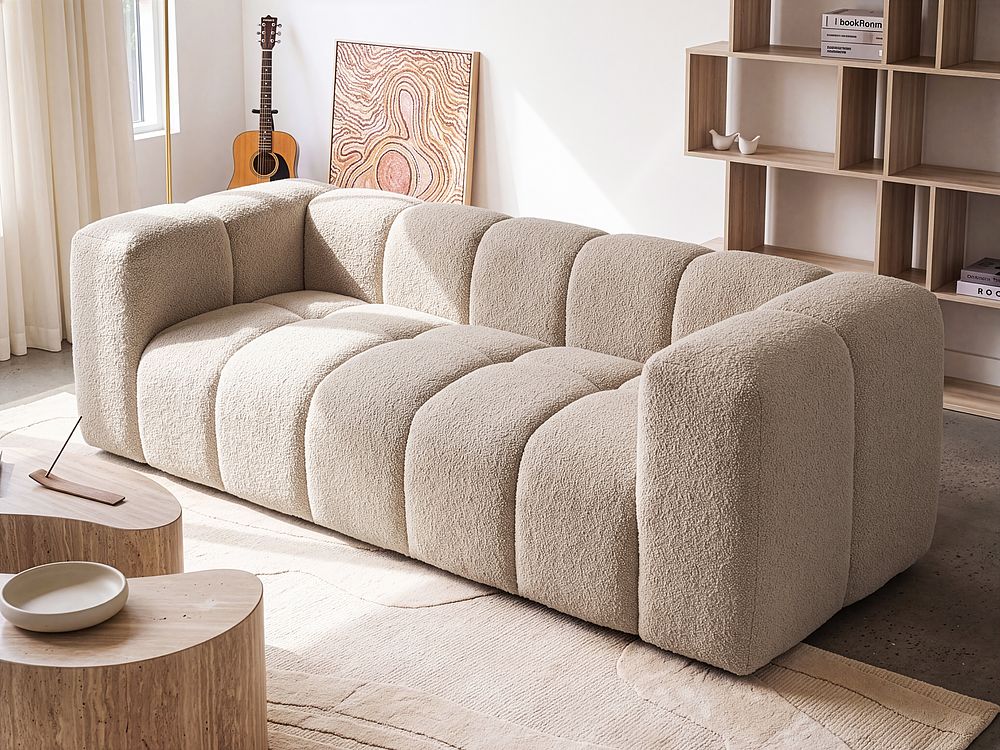 Sofa 3 Seater ANTOLA Boucle Beige
