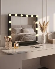 Dressing Table Mirror LED BEAUVOIR Black_1149529