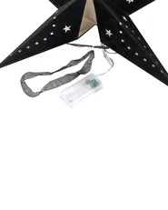 Set di 2 decorazioni da appendere LED MOTTI 45 cm Stella Nero_835561