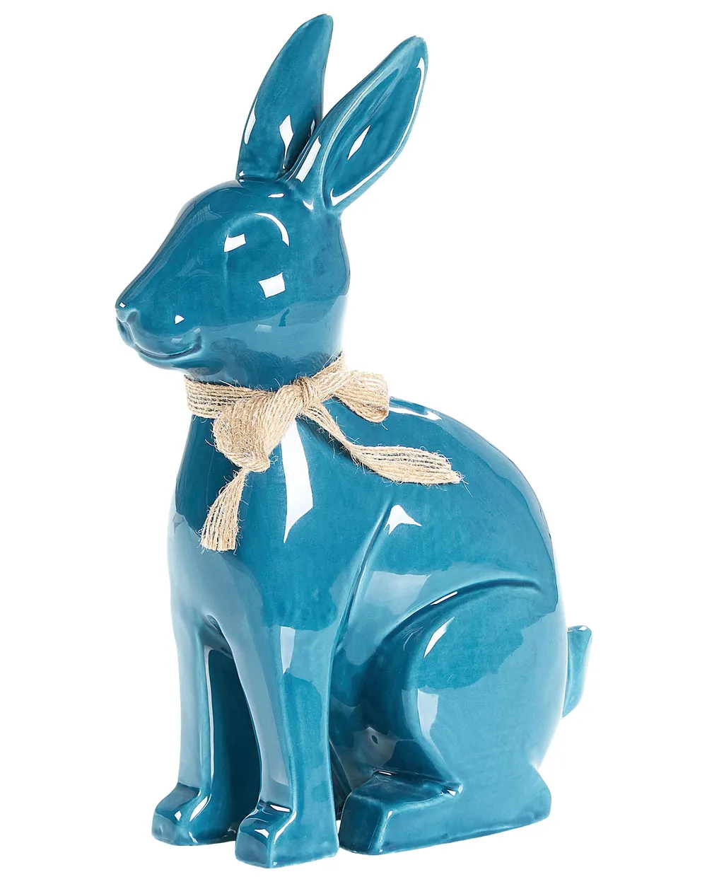 Figurine Rabbit JAMBLES Ceramic Blue | Beliani.co.uk