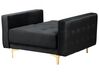 Modular Velvet Living Room Set Black ABERDEEN_857398