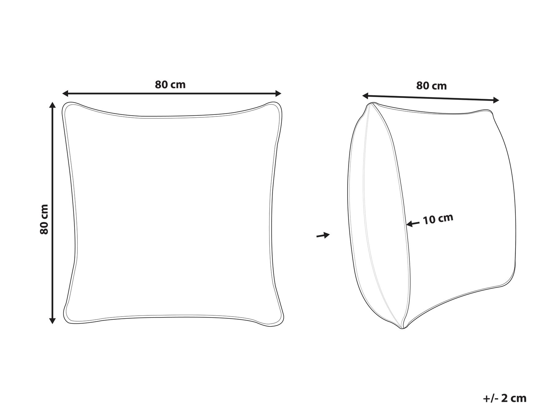 Polyester Bed Low Profile Pillow 80 x 80 cm TRIGLAV_878002 Polyester Bed Low Profile Pillow 80 x 80 cm TRIGLAV_878002