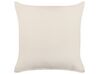 Coussin en coton à motif géométrique beige et noir 45 x 45 cm MYRTUS_839963