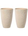 Set di 2 vasi beige sabbia 43 x 43 x 60 CAMIA_841572