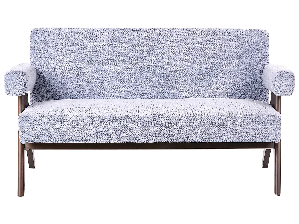 Sofa dla 2 osób TAMRE Szenil Błękitny / ciemnobrązowy_1183246