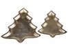 Set di 2 vassoi decorativi metallo oro DURIAN_843617