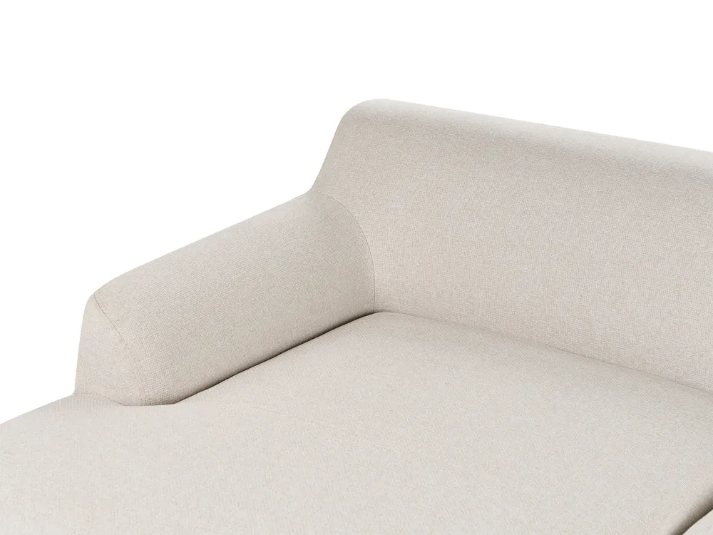 Corner Sofa 3 Seater SOSJO Fabric Light Beige Right Hand_941149