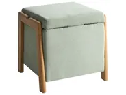 Puf ze schowkiem EDLAND 45 cm Jasnozielony_1038239