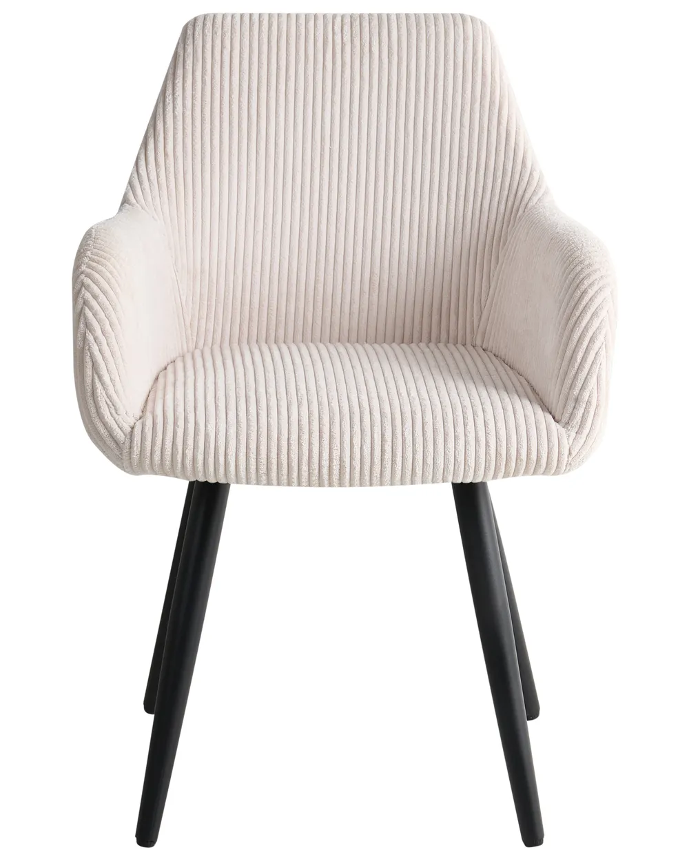 Set di 2 sedie da pranzo MORI Velluto a coste Beige chiaro_1042052