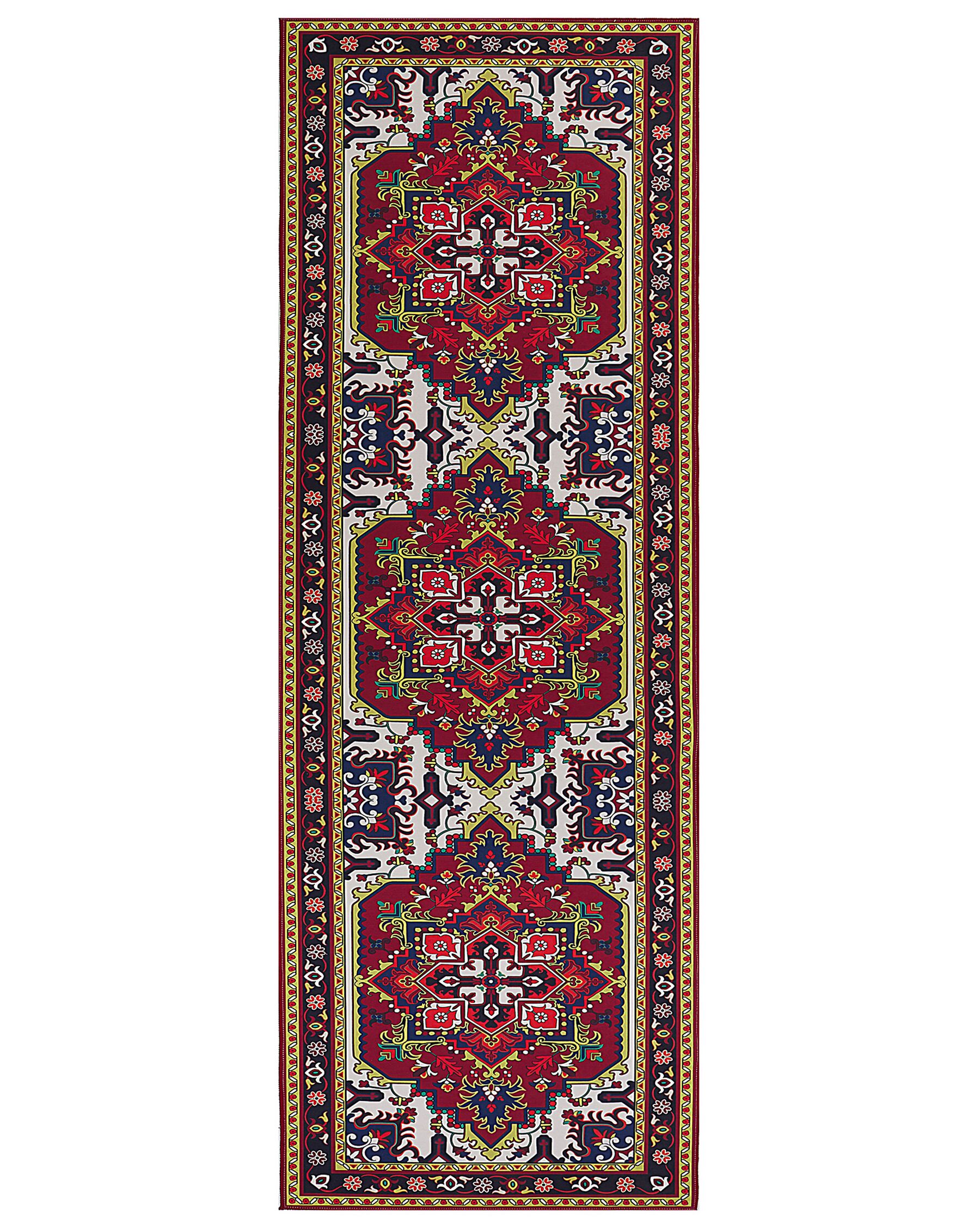 Vloerkleed polyester rood 70 x 200 cm COLACHEL_831664