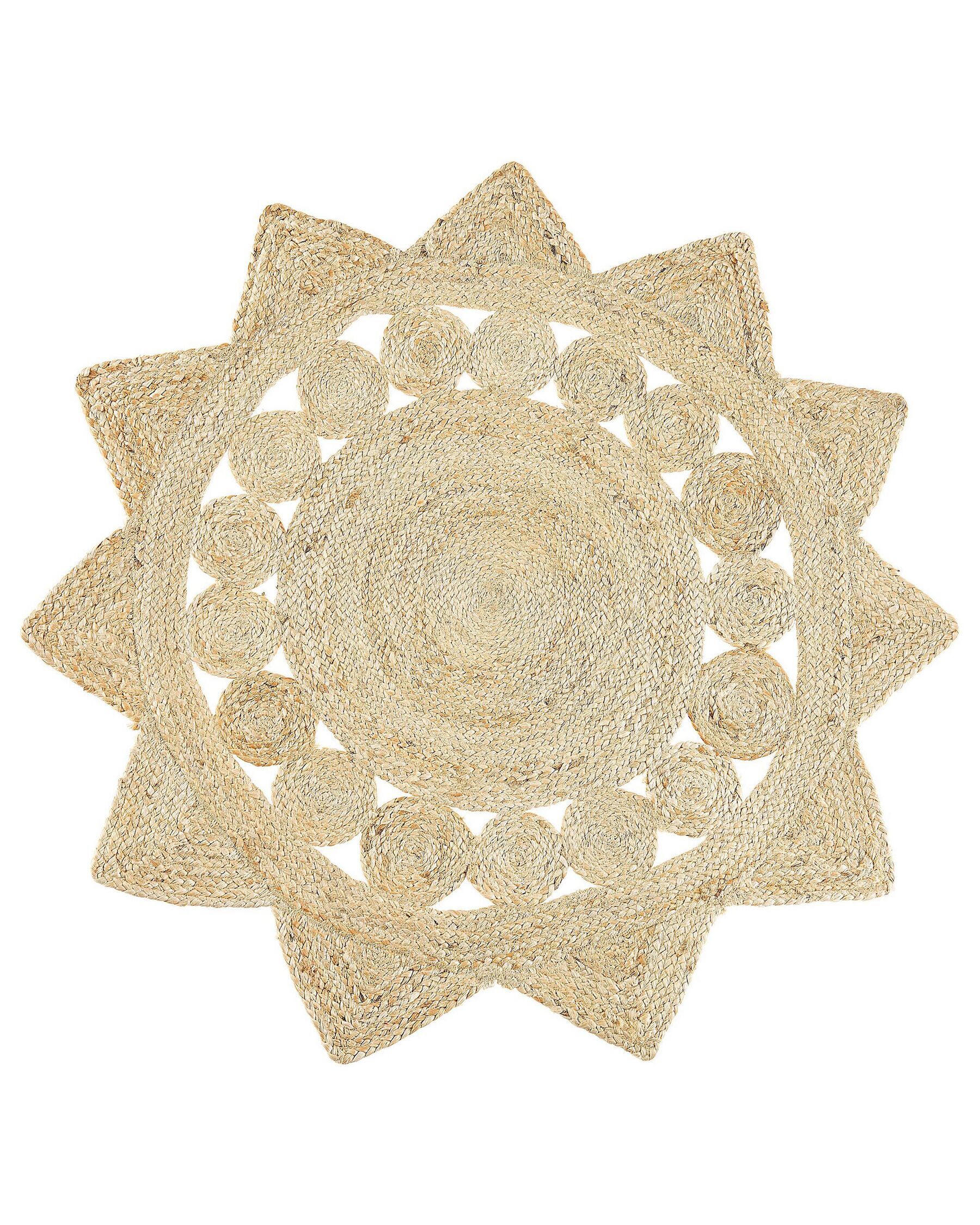  Round Jute Area Rug ø 120 cm Beige ARABAN_790974