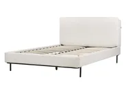 Letto Bouclé CORIO 140 x 200 cm Bianco sporco_903228