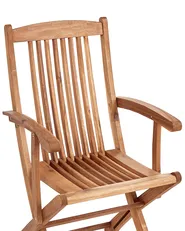Set of 2 Garden Chairs with Cushions MAUI PREMIUM Acacia Wood Light Beige_990910