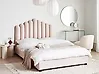 Bed Velvet VINCENNES 140 x 200 cm (EU Double) Pastel Pink