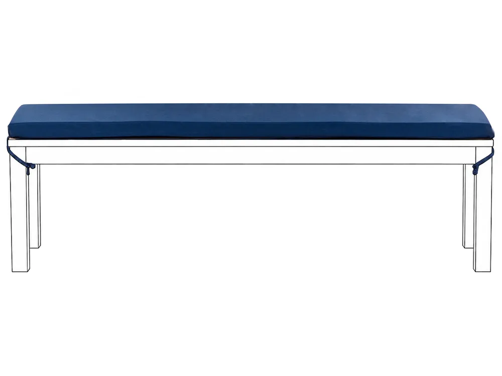 Bench Seat Pad Cushion TUSCANIA 157 x 34 cm Blue