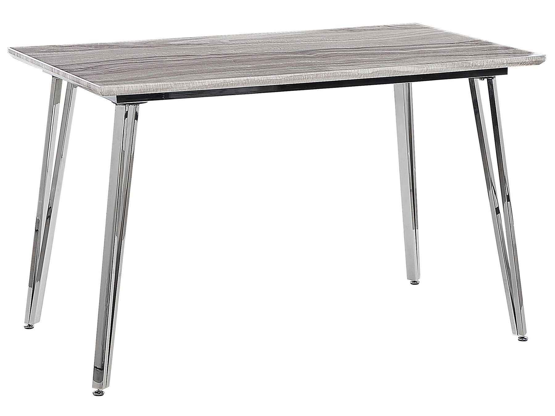 Tavolo da pranzo effetto marmo e argento 120 x 70 cm GREYTON_821698