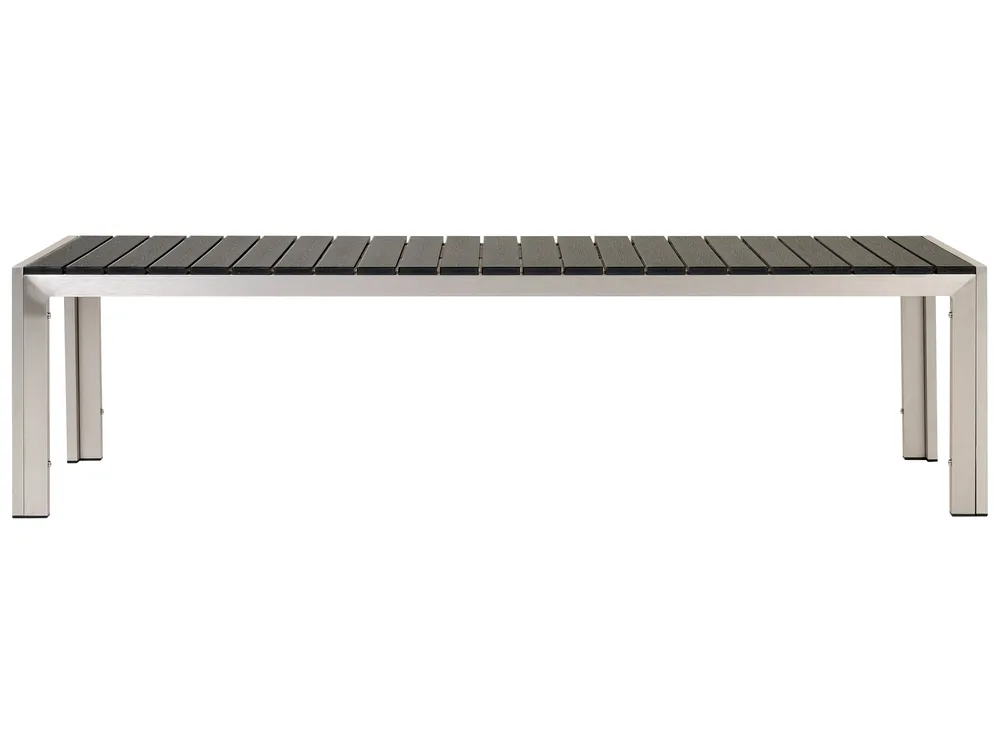 Set da pranzo da giardino con panche 6 posti NARDO Nero/Argento_862908