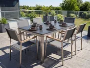 Stół ogrodowy GROSSETO 180 cm 90 cm Granit Polerowany Czarny_449353