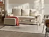 Eckschlafsofa EDANE mit Stauraum Bouclé Cremeweiß rechtsseitig