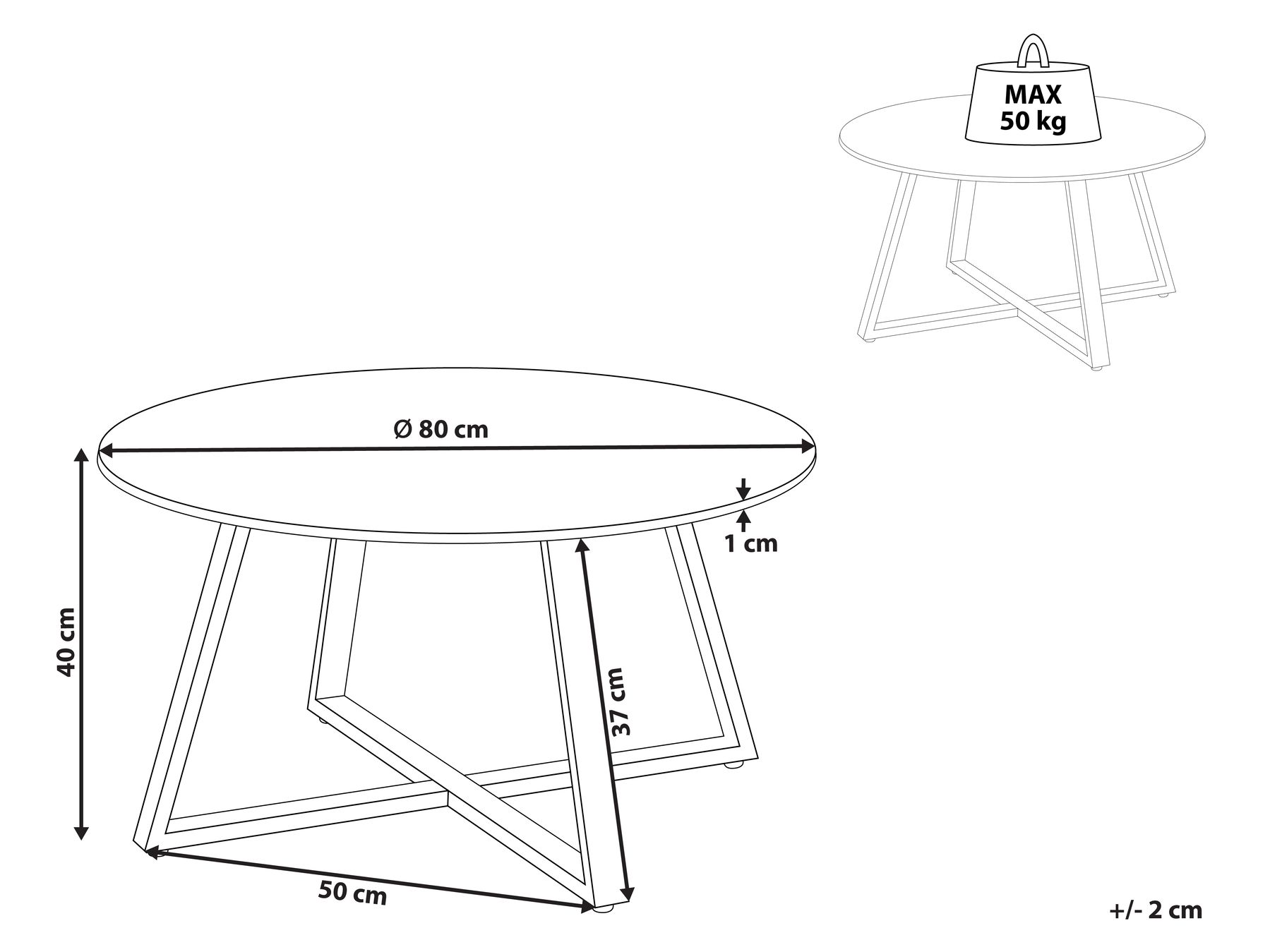 Coffee Table Ceramic Black and White IVINS_937160 Coffee Table Ceramic Black and White IVINS_937160