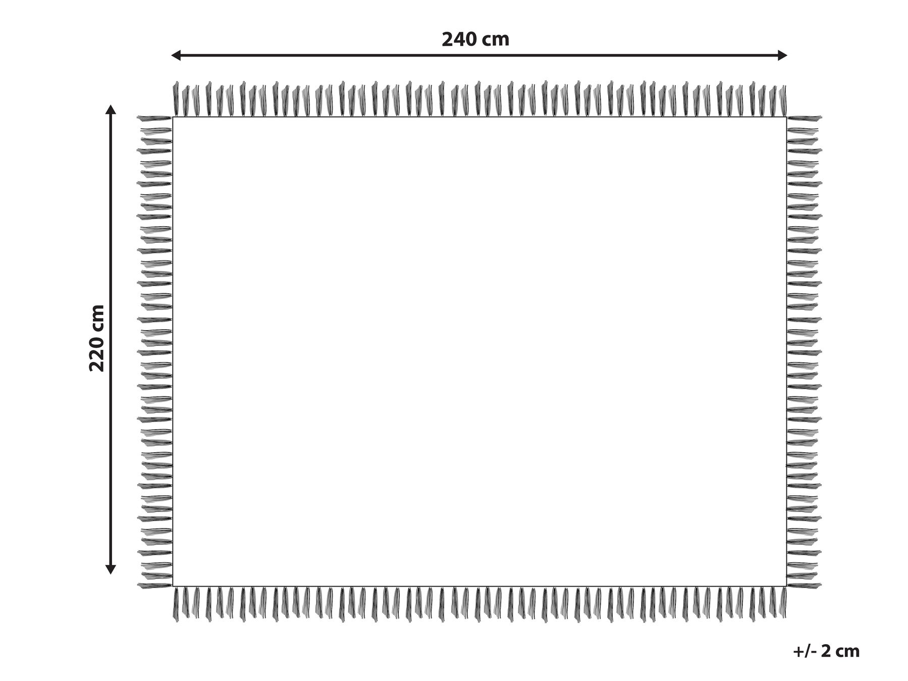 Cotton Bedspread 220 x 240 cm White YERBENT_918016