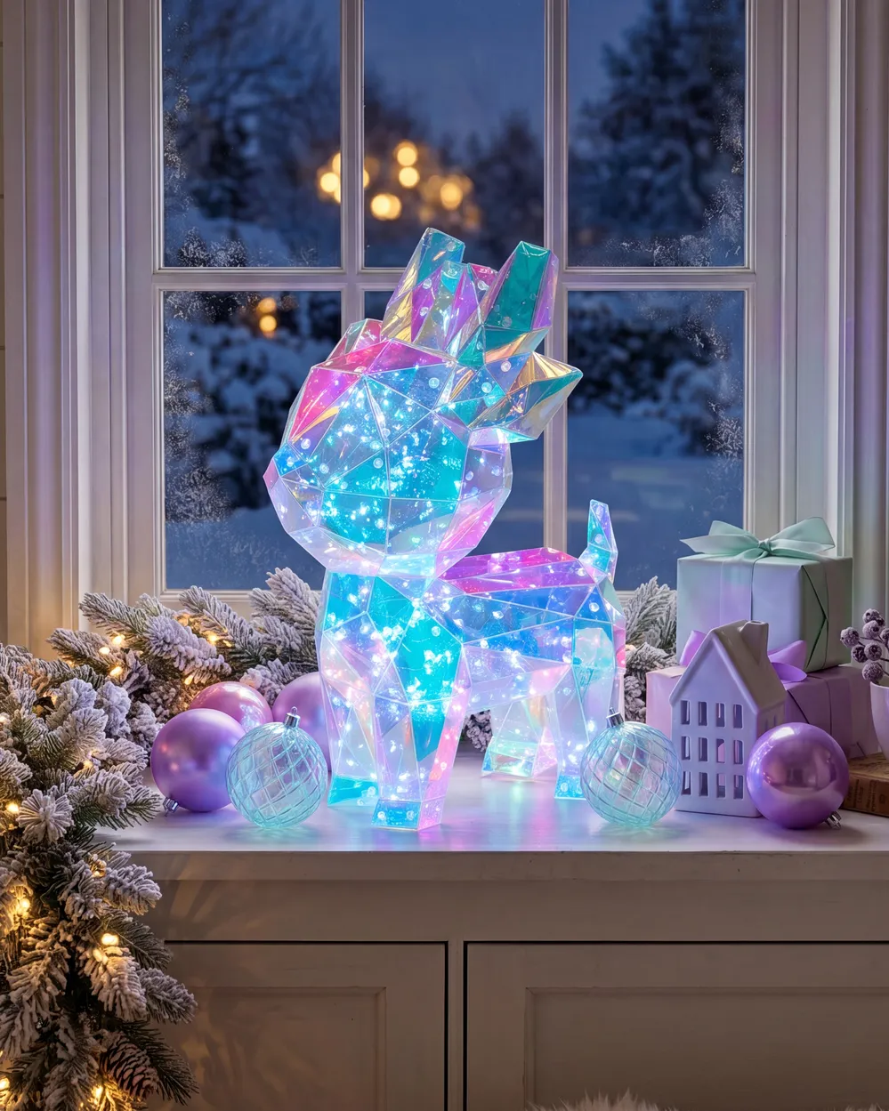 LED Decoration PIENI 35 cm Reindeer Multicolour_1142978