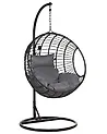 Hanging Chair with Stand ASPIO PE Rattan Black
