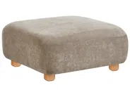 Modular Sofa 3 Seater AMLI with Ottoman Fabric Beige_1070348