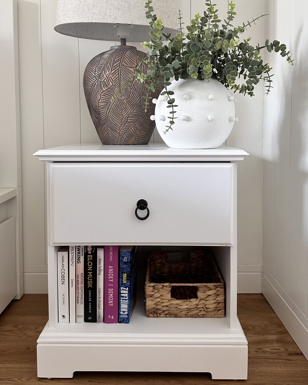 1 Drawer Bedside Table GILBERT White Beliani