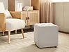 Pouffe KANSAS Fabric Light Grey