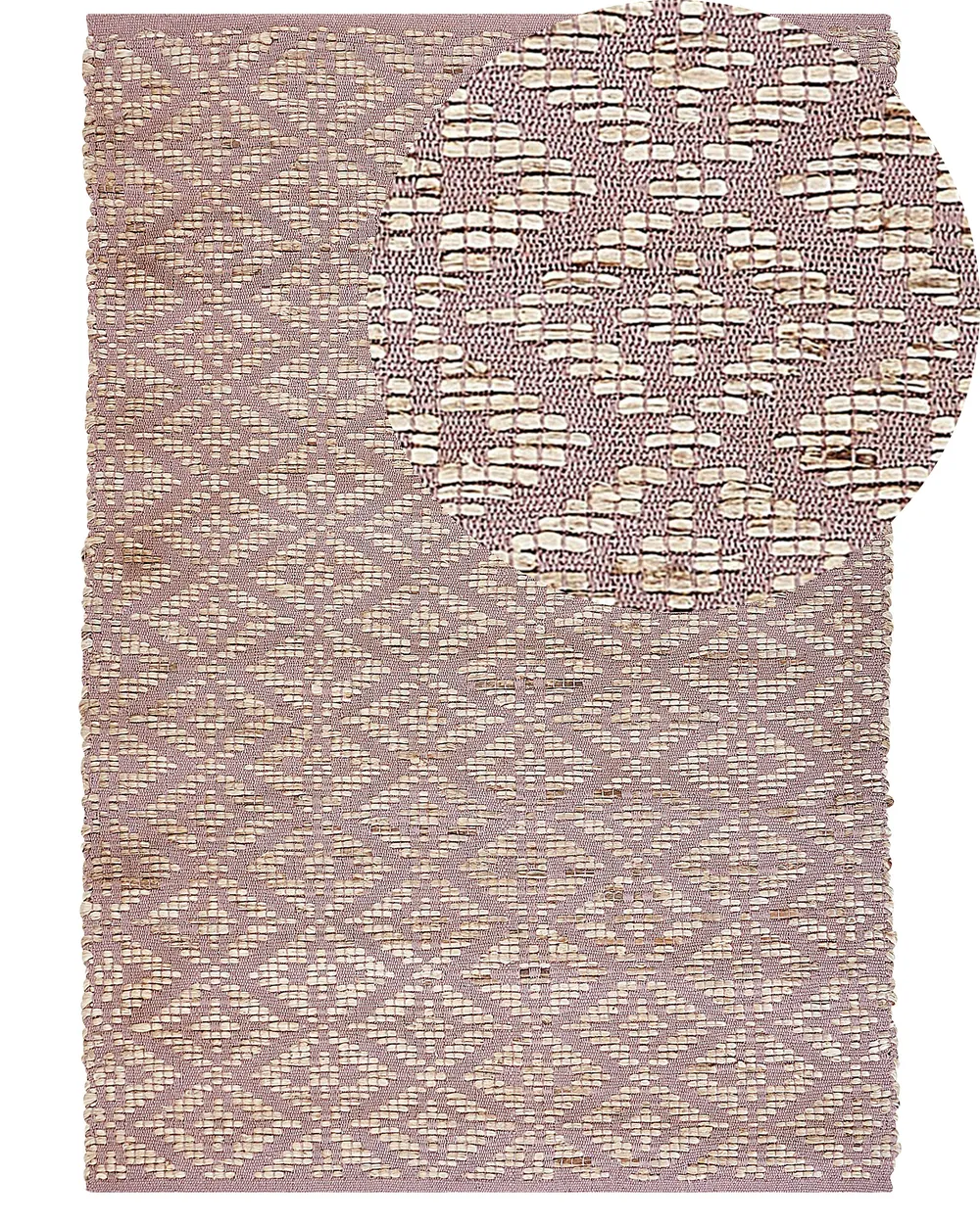 Tappeto GERZE Rosa 160 x 230 cm Cotone