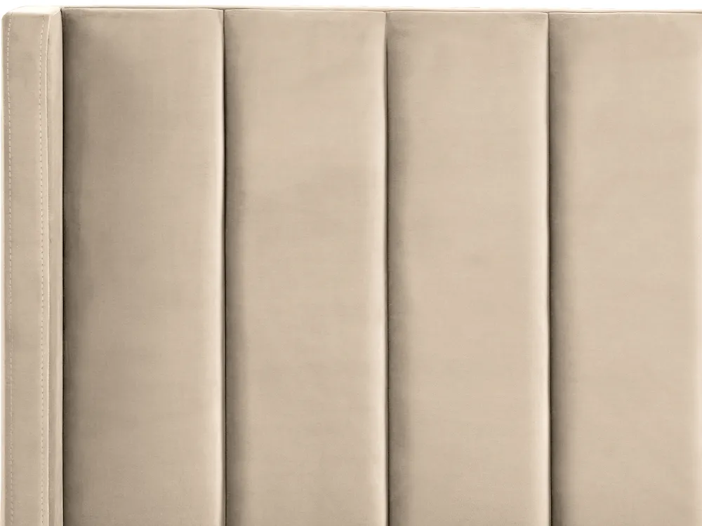 Bed Velvet VILLETTE 140 x 200 cm (EU Double) Beige_832581