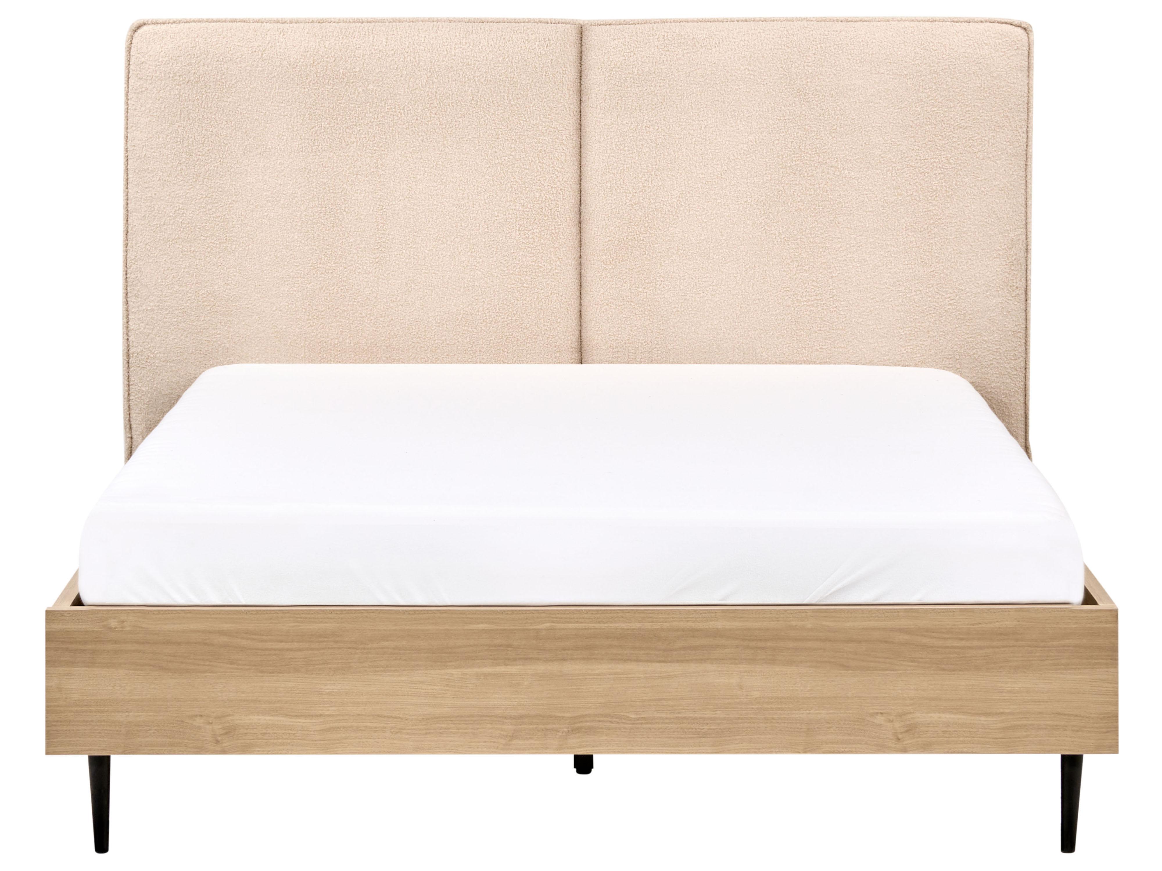 Bett mit Lattenrost Bouclé IZERNORE 140 x 200 cm Beige_971386