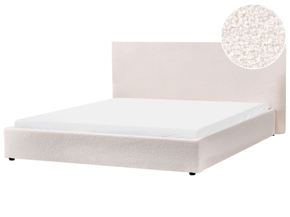 Waterbed Boucle LAVAUR 180 x 200 cm (EU Super King) Off-White