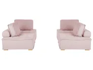 Modular Living Room Set 4 Seater TIBRO Fabric Pink_825936