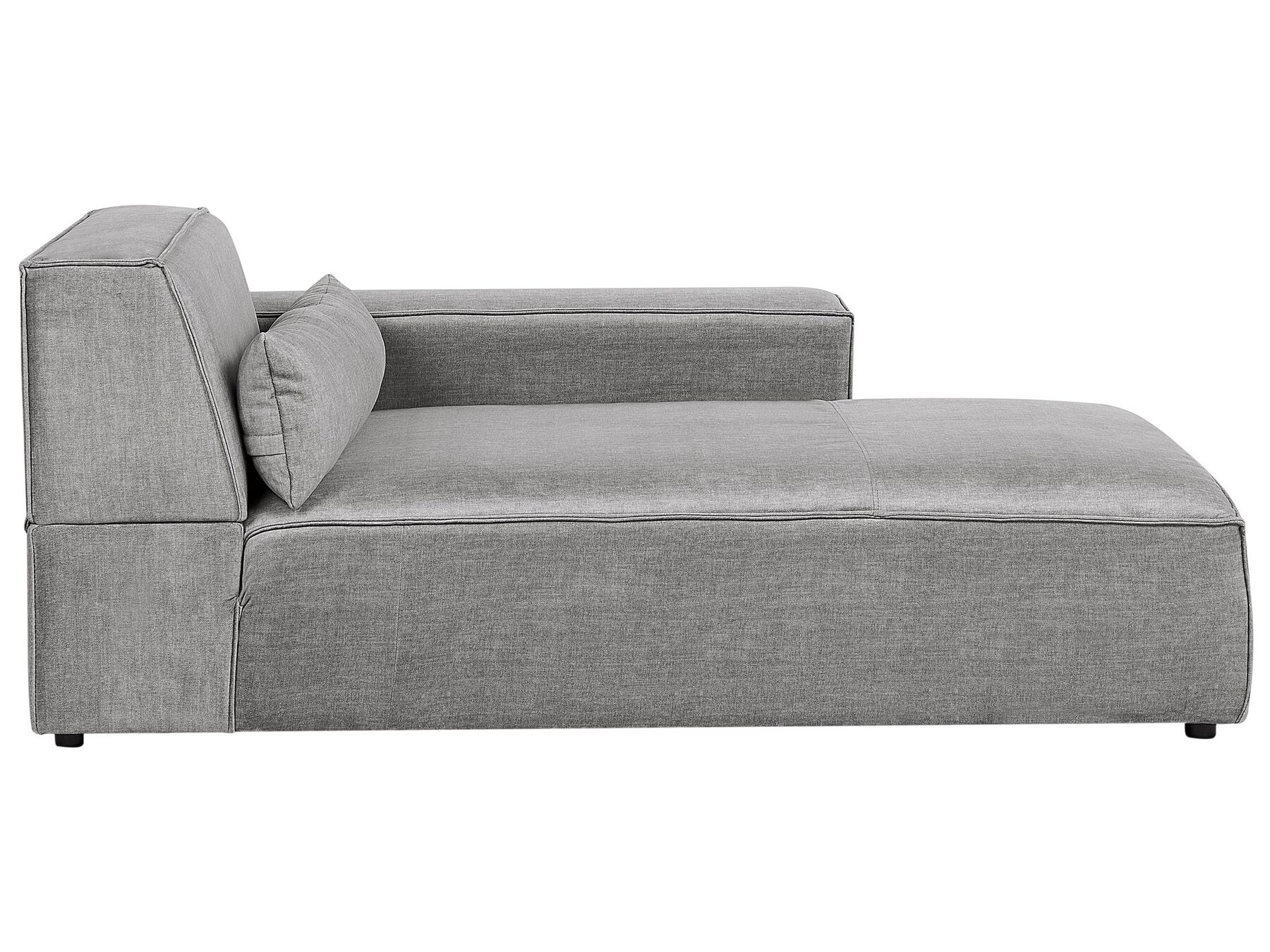 Left Hand Fabric Chaise Lounge Grey HELLNAR_911691