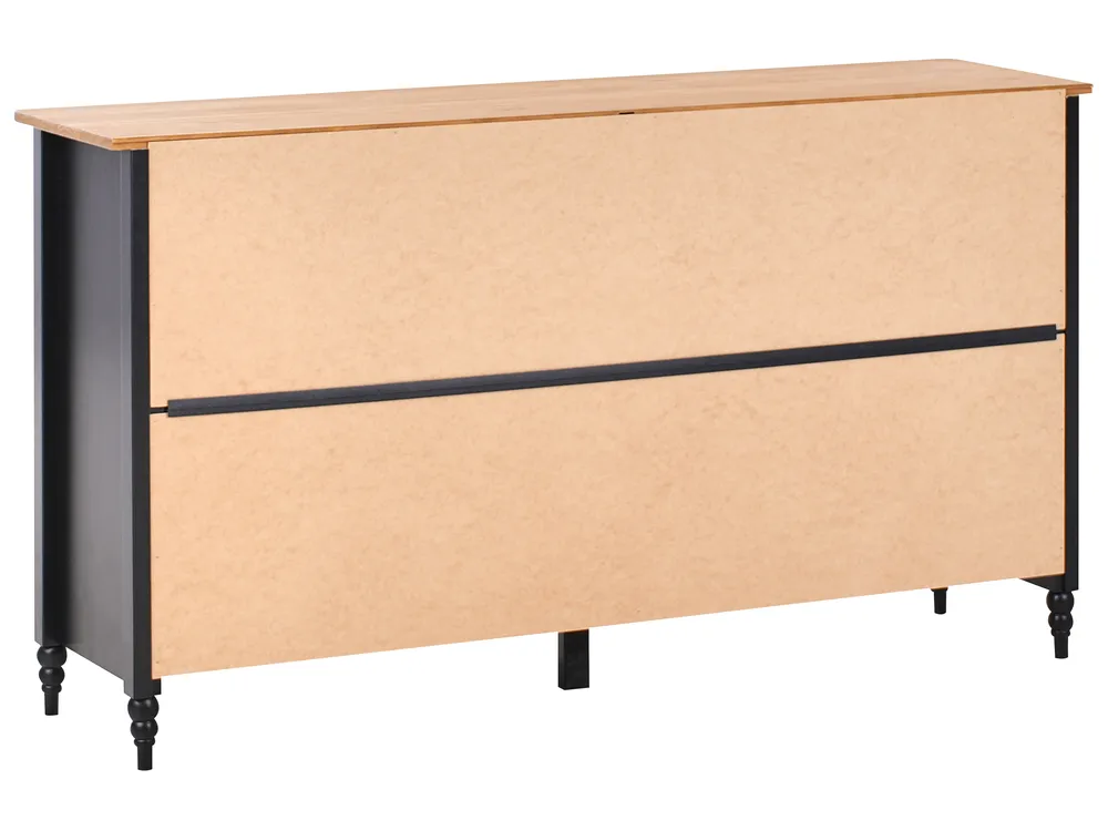 Szafka 2-drzwiowa SHILLINGTON Drewno sosnowe Czarny_966281