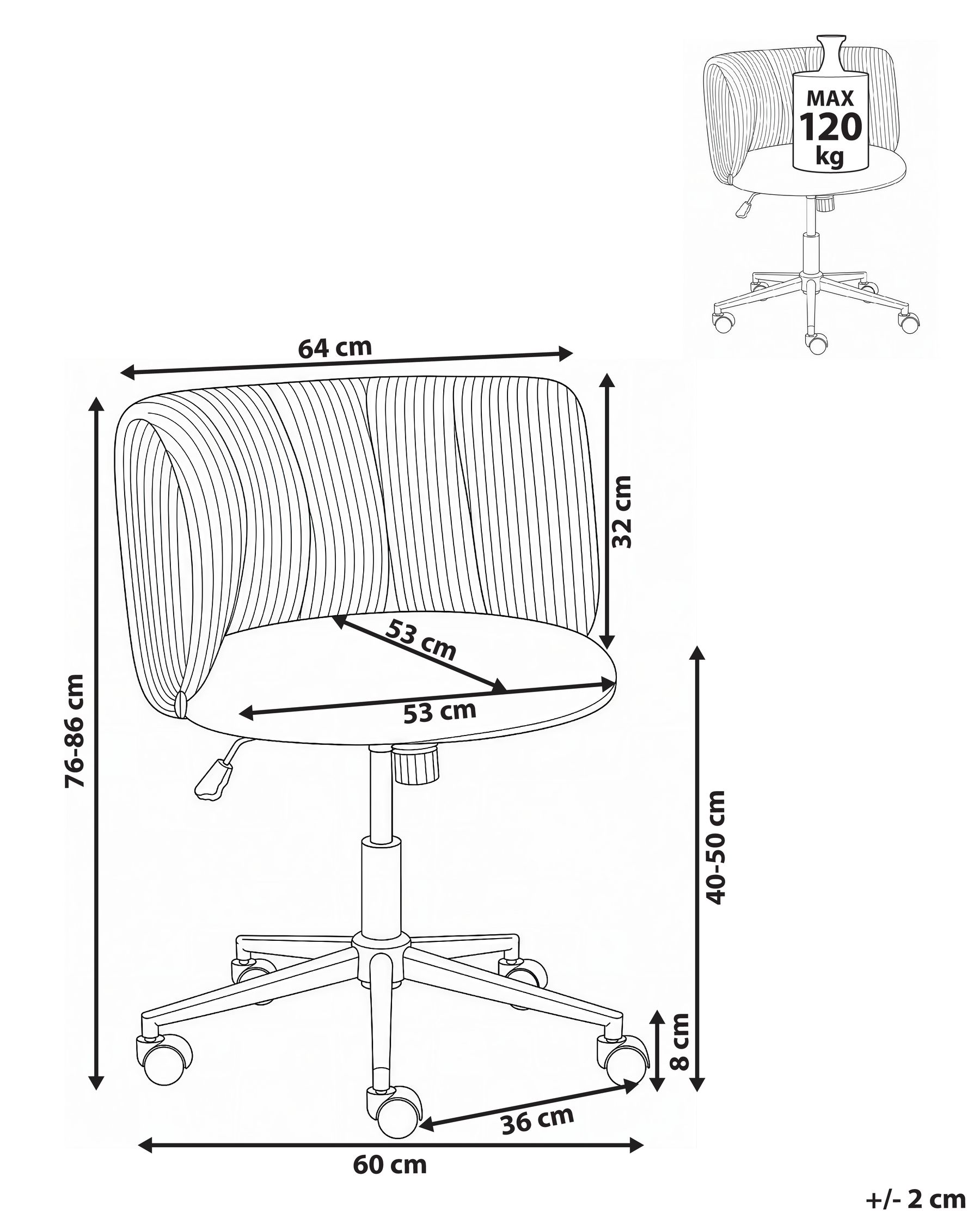 Sedia da scrivania PELORA Bouclé Bianco_1085764