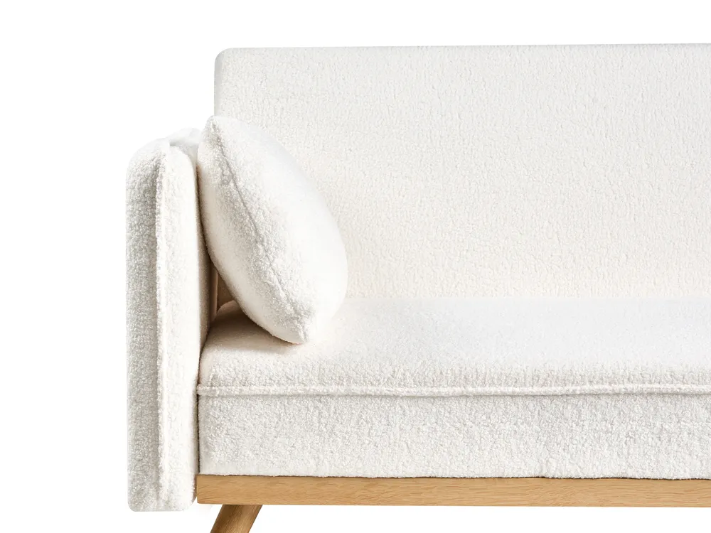 Divano letto ASAA Bouclé Bianco sporco_993963