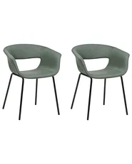 Set di 2 sedie da pranzo ELMA Verde scuro_884597